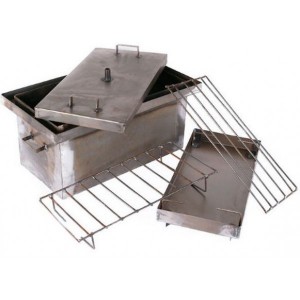 Коптильня горячего копчения для рыбы и мяса, средняя, 2 мм