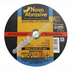 Круг отрезной по металлу НовоАбразив 230х2х22