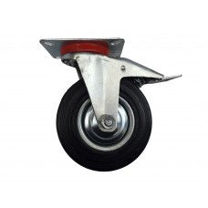 Поворотное колесо с тормозом 200 мм