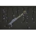 Гирлянда светодиодная Бахрома (сосулька), черный провод, 120 led, белая
