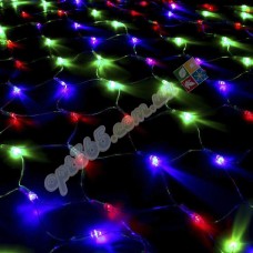 Гирлянда светодиодная Сетка (паутина), 1.5*1.5 м, 96 led, цветная