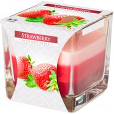 Свеча в стакане Клубника Bispol