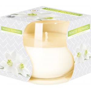 Ароматизированная свеча Белые цветы Bispol