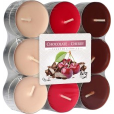 Ароматизированные свечи Шоколад-Вишня Bispol, 18 штук 