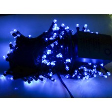 Гирлянда синяя, 400 LED 5 мм, черный провод