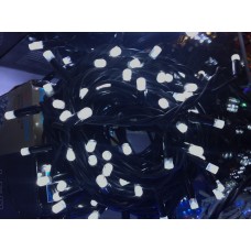 Гирлянда уличная белая, 200 LED 5 мм, 16 метров, черный провод