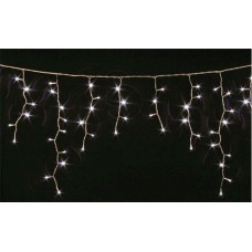 Гирлянда уличная Бахрома белая, 100 LED 5 мм, 3 метра, черный провод