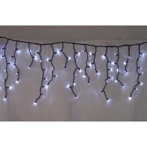 Гирлянда уличная Бахрома белая, 200 LED 5 мм, 5 метров, черный провод