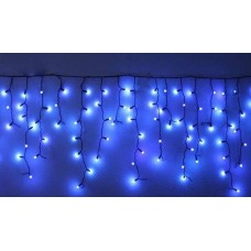 Гирлянда уличная Бахрома синяя, 200 LED 5 мм, 5 метров, черный провод