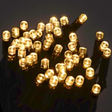 Гирлянда уличная тепло-белая, 100 LED 8 мм, 10 метров, черный провод