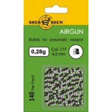 Пули для пневматики 4.5 140 штук, 0.28 г. Shershen