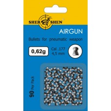 Пули для пневматики 4.5 90 штук, 0.62 г. Shershen