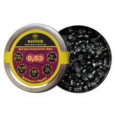 Пули для пневматики 4.5, 250 штук круглоголовые 0.53 г. Winner