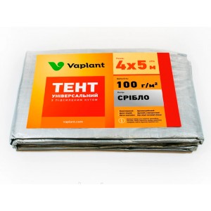 Тент укрывной 4x5 метров, 100 г/м2, серый
