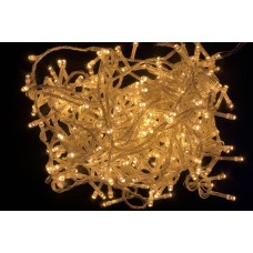 Гирлянда тепло-белая 400 LED 5 мм, на прозрачном проводе