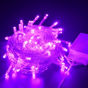 Гирлянда фиолетовая 200 LED 5 мм, на прозрачном проводе