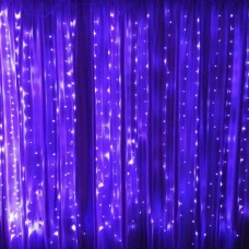 Гирлянда роса Капля-Штора 3х1.5 м, 300 mini LED, фиолетовая