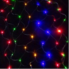 Гирлянда Сетка цветная 2х2 м, 200 LED, 5 мм, черный провод