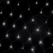 Гирлянда Сетка белая 2х2 м, 200 LED, 5 мм, черный провод
