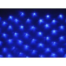 Гирлянда Сетка Ягодка синяя 1.5х1.5 м, 120 LED 8 мм, черный провод