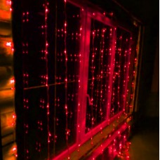 Гирлянда Штора красная 2х2 м, 240 LED 5 мм