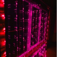 Гирлянда Штора розовая 2х2 м, 240 LED 5 мм