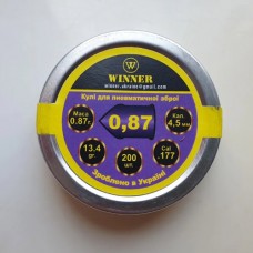 Пульки остроголовые Winner 0.87 г. 200 шт для пневматики