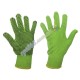 Перчатки рабочие ХБ с ПВХ напылением, плотные зеленые, 12 пар