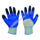 Перчатки рабочие, стрейч, ПВХ покрытие (нитрил) сине-черные, 12 пар