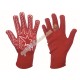 Перчатки ХБ рабочие с ПВХ покрытием "Мир", 2 сорт, красные, 12 пар