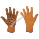 Перчатки ХБ рабочие с ПВХ покрытием "Мир", 2 сорт, оранжевые, 12 пар