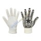 Перчатки ХБ рабочие плотные с ПВХ покрытием "Мир" 1 сорт, белые, 12 пар