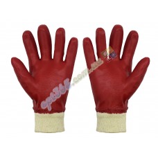 Перчатки маслостойкие, красные БМС, плотные, 12 пар