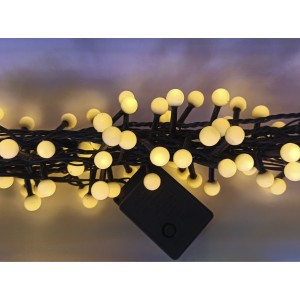 Гирлянда Шарики 11 мм., тепло-белая, 100 LED