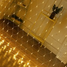 Гирлянда Сетка 1.5х1.5 метра, тепло-белая, 96 LED, прозрачный провод