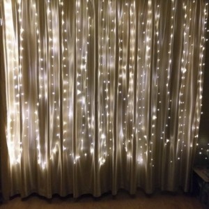 Гирлянда Штора капля с пультом 3x3 тепло-белая USB, 300 mini LED