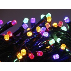 Светодиодная гирлянда Кристалл цветная 5 мм., 100 LED, черный провод