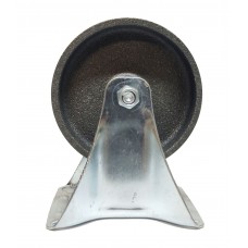 Колесо 100 мм чугунное, термостойкое на кронштейне