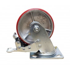 Колесо большегрузное 125 мм чугун/полиуретан с тормозом