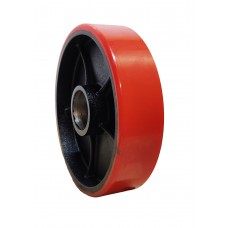 Колесо чугунное для тележки с полиуретаном 200 мм