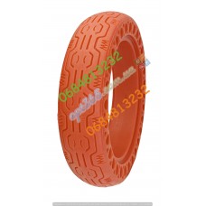 Покрышка литая 8.5x2, аналог 8 1/2х2, 50/75-6.1, Боковая двойная перфорация красная M-365