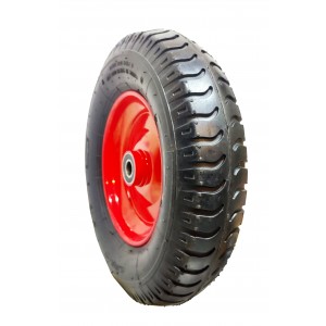 Колесо усиленное 4.00-8 для тачки строительной, ось 20 мм, GT